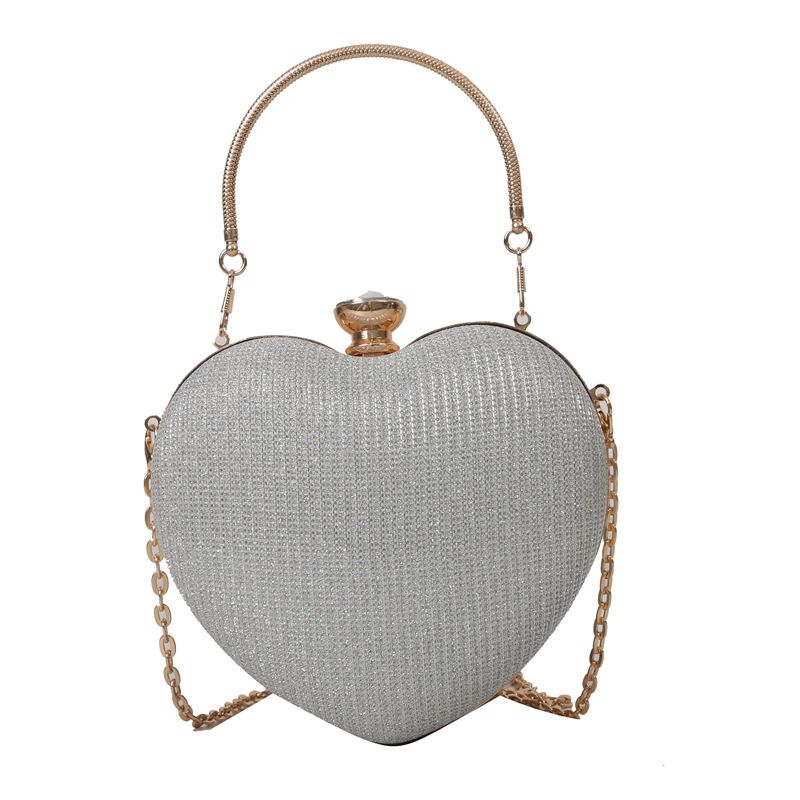 Koreanische Sommer Herz-förmigen 2025 Neue Trendy Nette Mädchen Kleine Stil Handtasche Crossbody Abend Kette Tasche_voghion.com