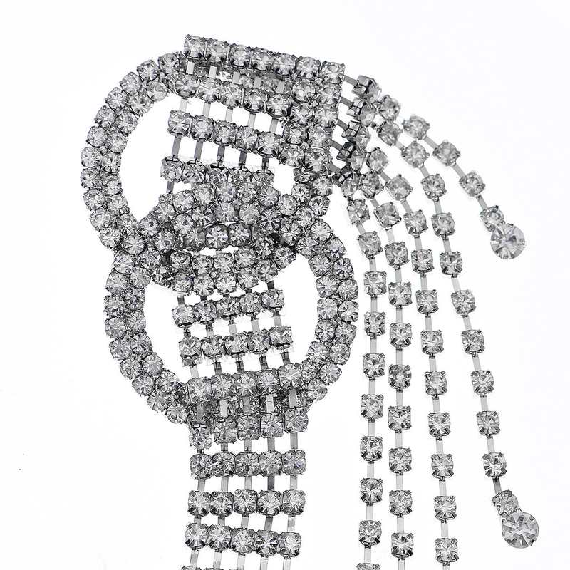 Joias de noiva, vestido de noiva, decoração, estilo minimalista, luxo leve, cinto incrustado de diamantes, fivela de laço versátil_voghion.com