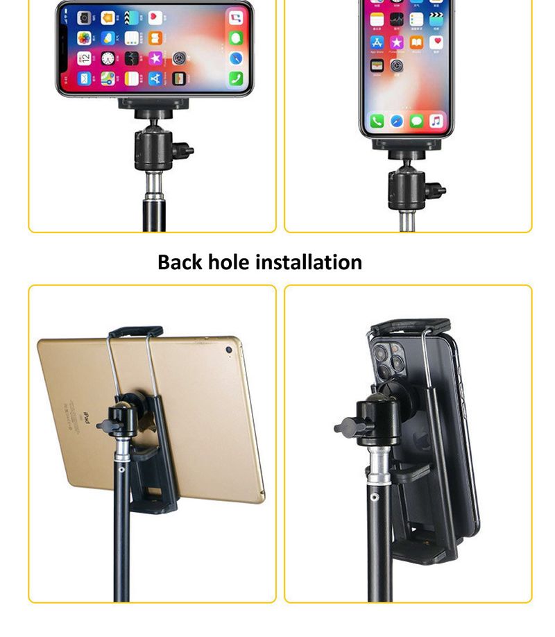 150/200cm For And Phone Aluminum Tripod Floor IPad Tripod Stand With Smartphone & Tablet Holder Mount_voghion.com