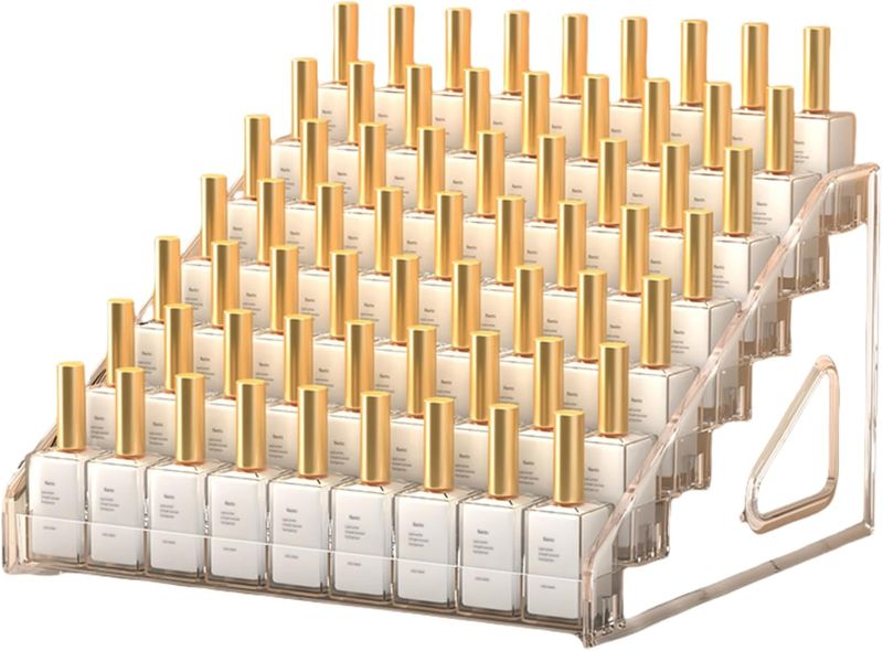 nail polish transparent easy to assemble cosmetics storage box gift (3-5-7layers)_voghion.com