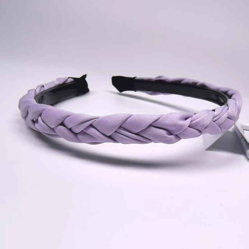 Fascia per capelli intrecciata antiscivolo con dentini, testa di treccia in tessuto versatile e minimalista, fermaglio per capelli a pressione sottile, elegante accessorio per capelli da donna_voghion.com