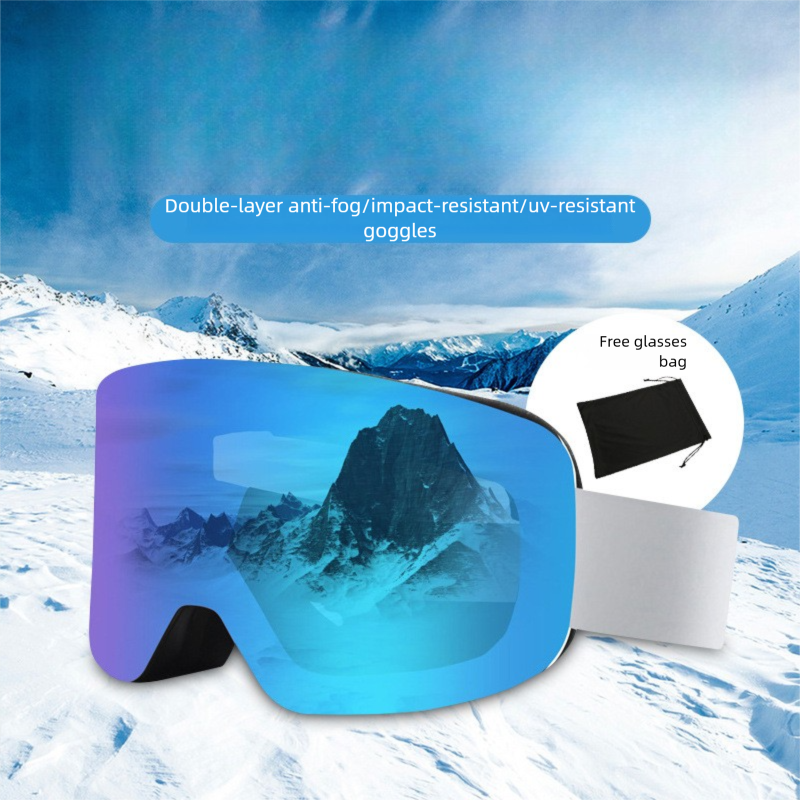Occhiali da sci da esterno, unisex, antiappannamento, a doppio strato, con visione HD, compatibili con occhiali da vista_voghion.com