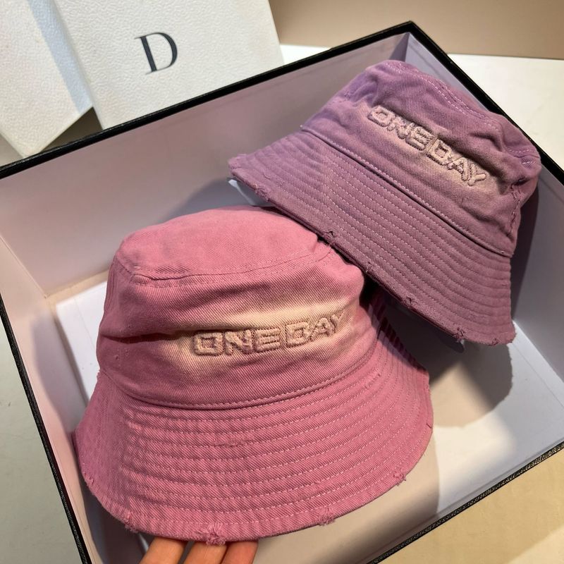 2025 American Washed Brushed Cotton Fisherman Spring And Autumn New Style Ripped Embroidered Letters Casual Outdoor Travel_voghion.com