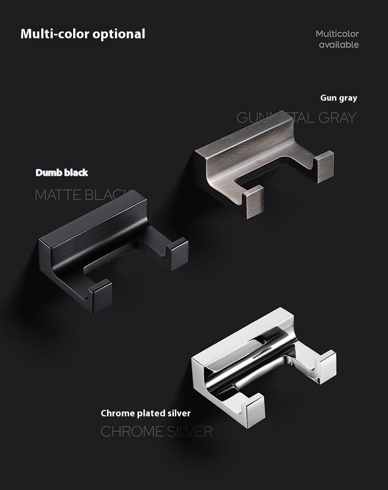 Tutto color rame, asciugamano singolo grigio, gancio dietro la porta, appendiabiti da parete per il bagno in stile nordico_voghion.com