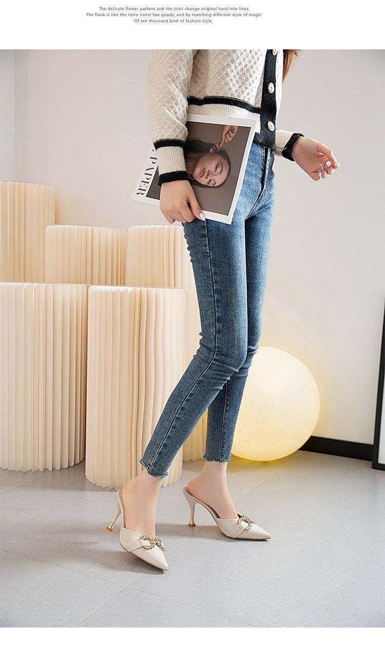 Elegante Pantoletten mit spitzer Zehenpartie und Strasssteinen für Damen – Stylische und bequeme Sommer-Sandalen in den Größen 33–40_voghion.com