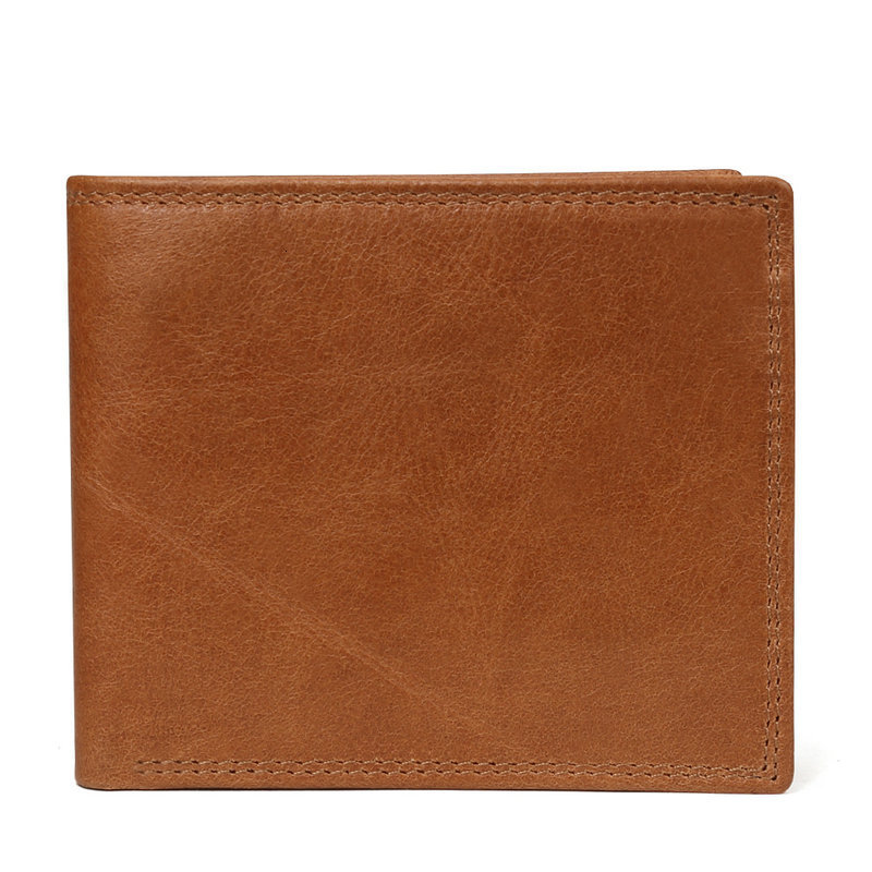 GENODERN Cow Leather Men Wallets with Coin Pocket Vintage Male Purse RFID Blocking Genuine Leather Men Wallet with Card_voghion.com