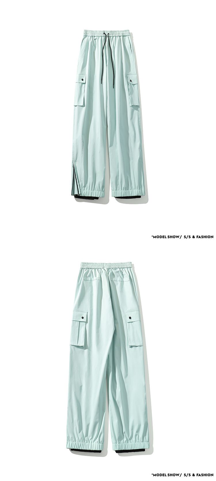 Pantalones de esquí holgados de terciopelo grueso para mujer, impermeables y resistentes al viento, color negro, para deportes al aire libre, talla grande para hombre._voghion.com