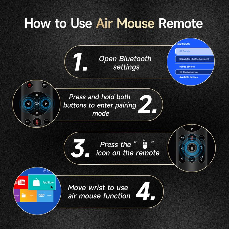 HY260 Projector Auto Focus 4K Native 1080P 330ANSI Android11 5W Speaker Air Mouse Voice Assistant Upgrated HY300_voghion.com