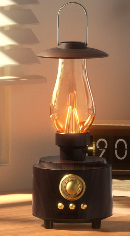 Cross-Border Kerosene Bluetooth Portable Outdoor Camping Lamp Sound Flame Atmosphere Night Light Speaker_voghion.com