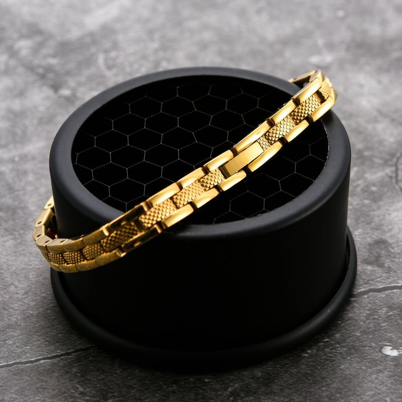 Damenschmuck Beliebtes Titanstahl-Energiemagnet-Damenarmband Edelstahlarmband_voghion.com