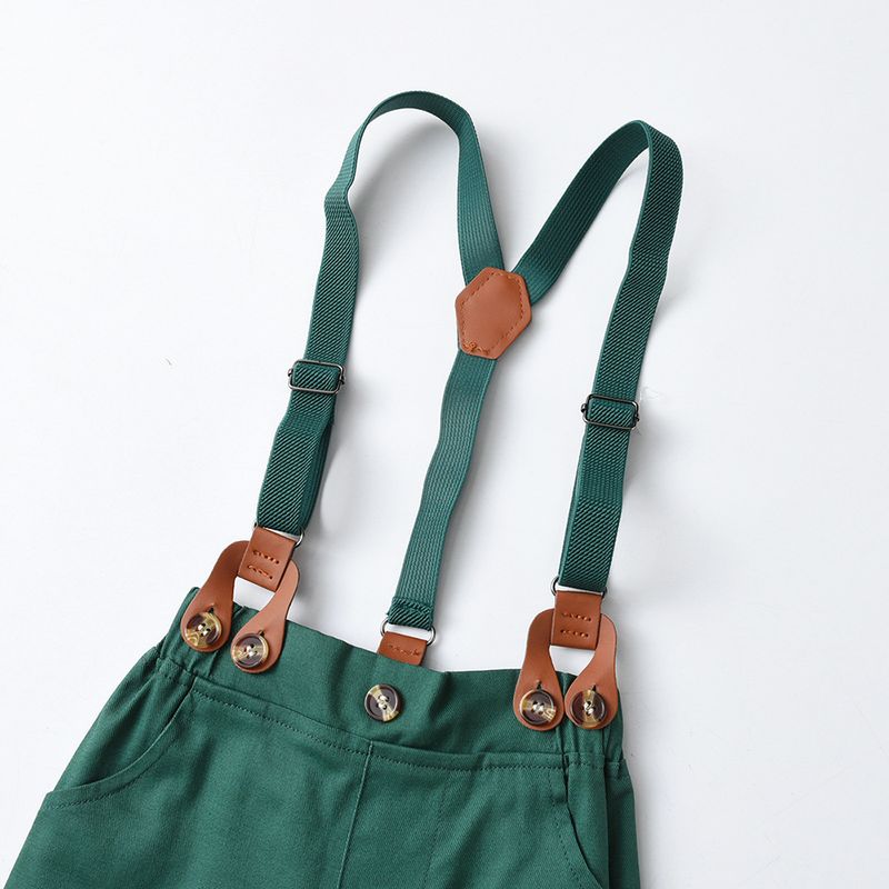 Kid's Clothing Boys suit new children Christmas gentleman dress long sleeve plaid shirt autumn and winter green overalls_voghion.com