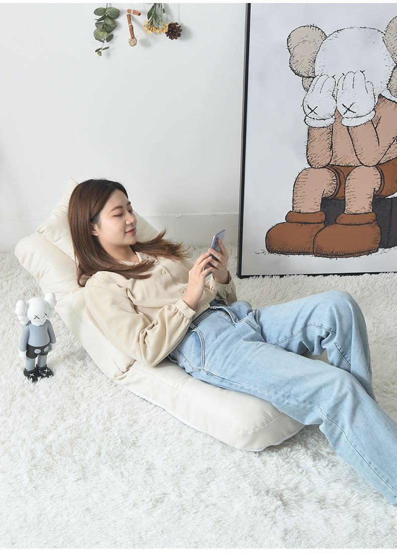 Schlafsaal Studentenbett Rückenlehne Netflix Klappbares kleines faules Sofa Tatami Schlafzimmer Fensterbank Stuhl_voghion.com