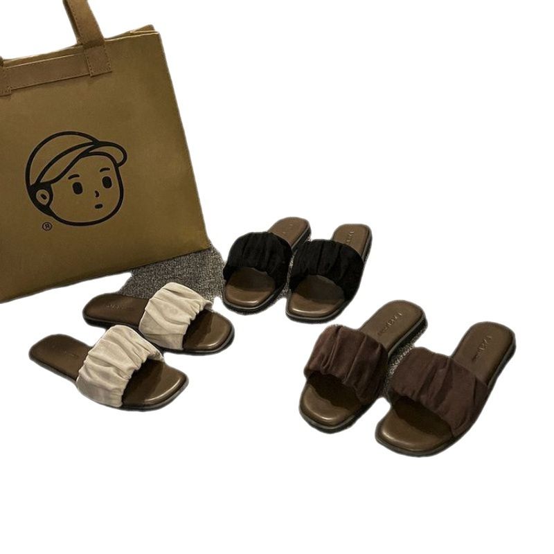 Niedrige (weniger als 3 cm) flache Sandalen mit niedrigem und mittelhohem Absatz aus Gummi, Hausschuhe, einzelne Lederschuhe, lässige Sportschuhe für Damen_voghion.com