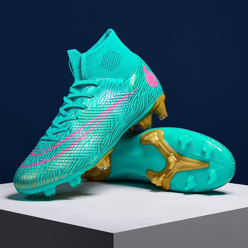 Hoge leren voetbalschoen, gebroken nagels, lange spikes, 35-47 yards, voetbalschoenen voor schoolclubs_voghion.com