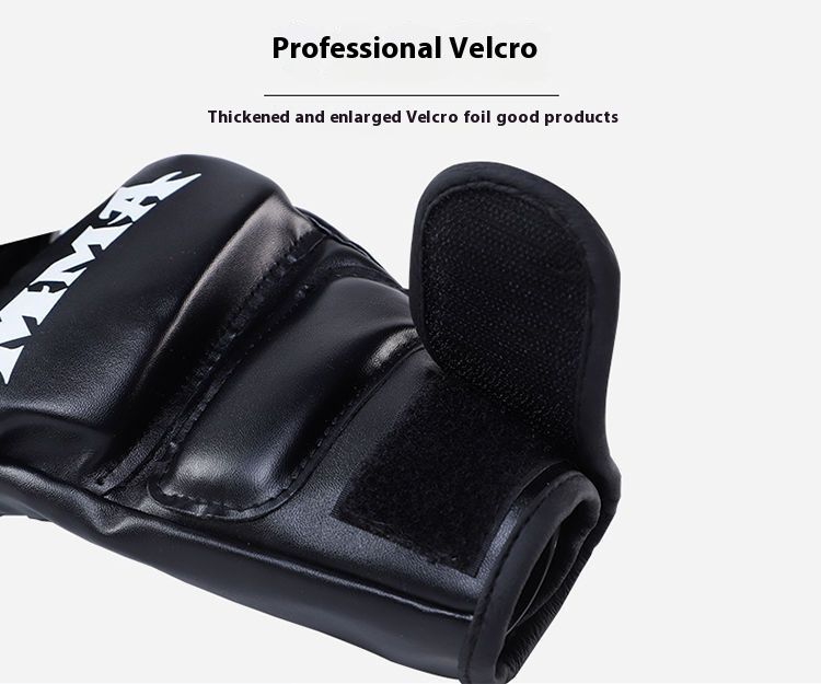 Guanti Bo da uomo con mezze dita per MMA da combattimento libero, allenamento Sanda da donna, combattimento, guanti Bo UFC, sacchi di sabbia_voghion.com