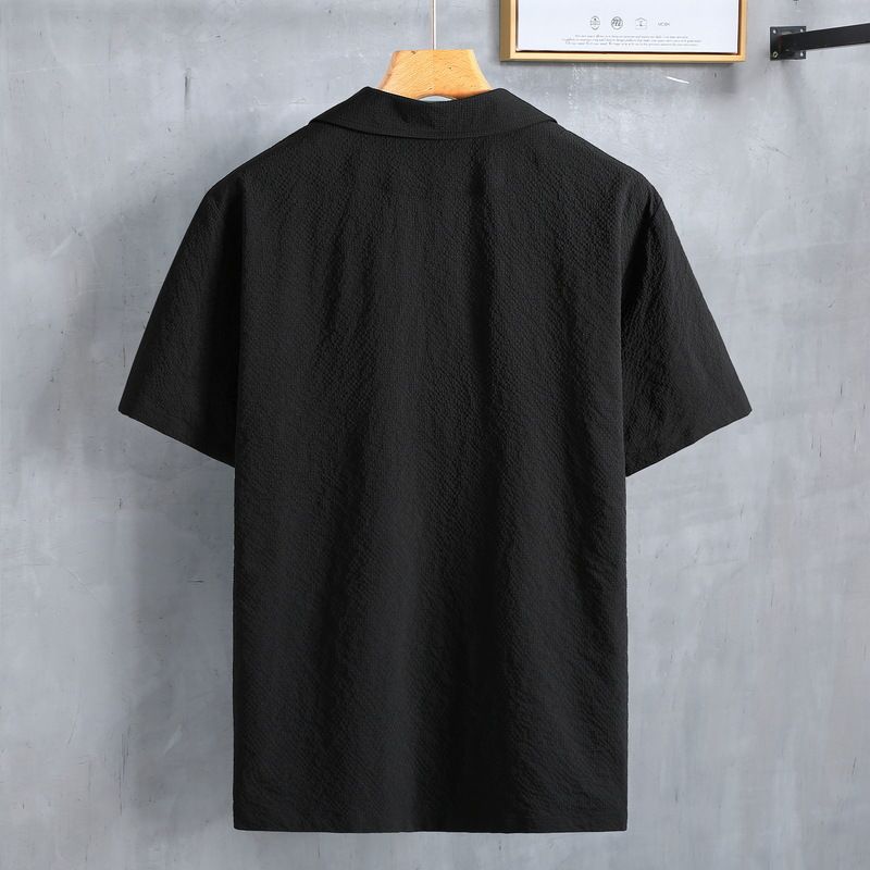 Herrenbekleidung in Übergröße, zweiteilig, Sommer, lässiger Neun-Punkt-Hosenanzug, trendiger, dicker, kurzärmeliger Anzug für Herren_voghion.com