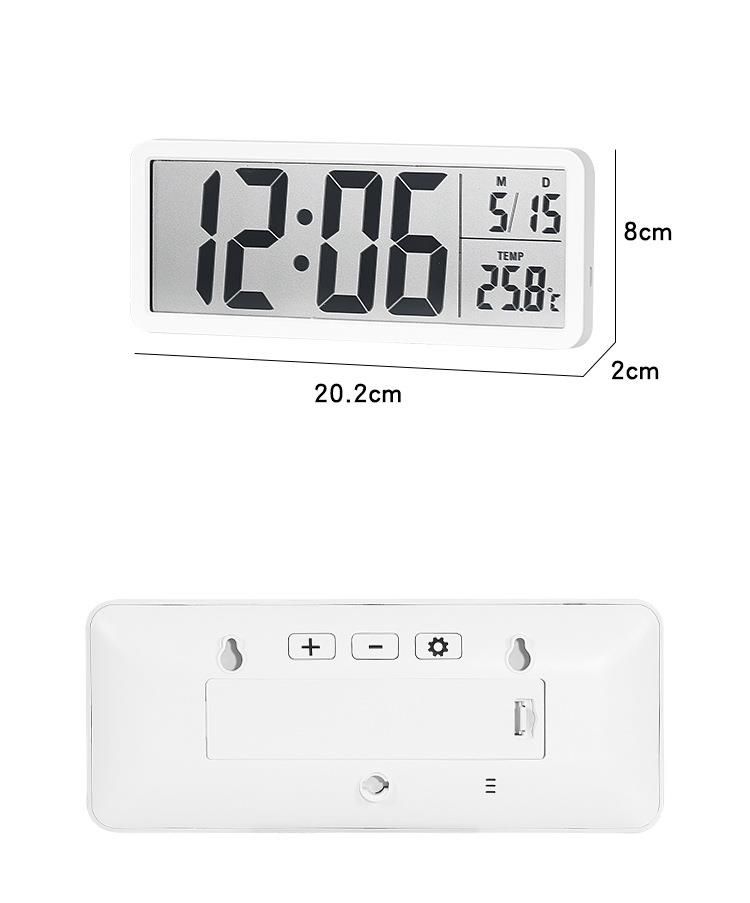 INS Einfache Große Bildschirm Wohnzimmer Wand Temperatur Und Feuchtigkeit Kreative Moderne Uhr Kann Aufgehängt Werden Oder Stehen YD106_voghion.com