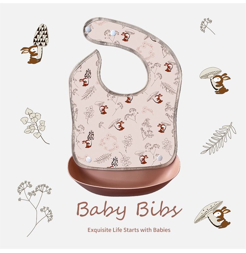 Baby eating bib for boys and girls baby complementary food food bib for children waterproof anti-dirty anti-oil artifact kindergarten bib_voghion.com