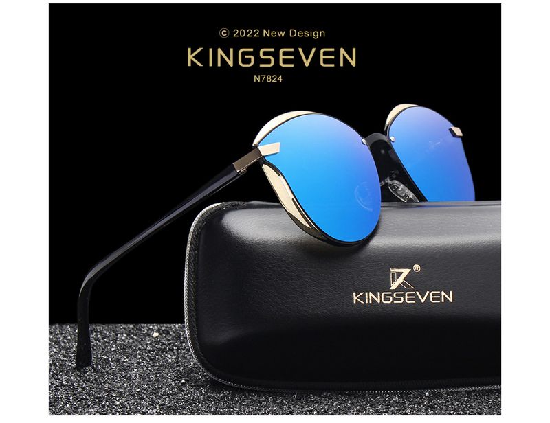 KINGSEVEN Cat Eye Sunglasses polarized Alloy Frame+TR90 Sun Glasses Women Fashion Retro Oculos De Sol Gafas UV400_voghion.com