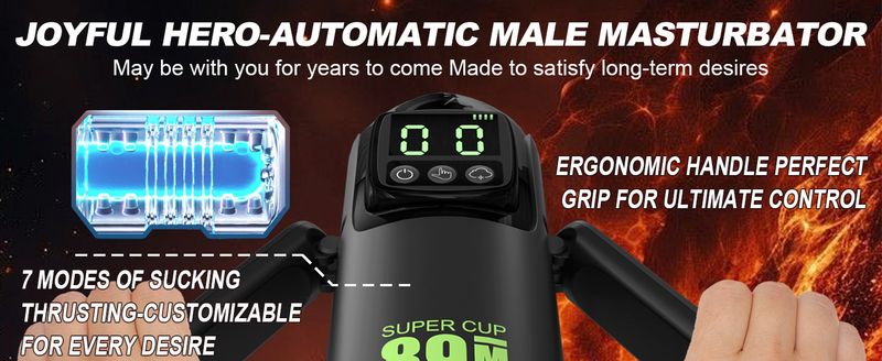 M510 Aircraft Cup Electric Handle LCD Digital Display Sucking Clamp Suction Vibration Male Masturbator Sex Toys_voghion.com