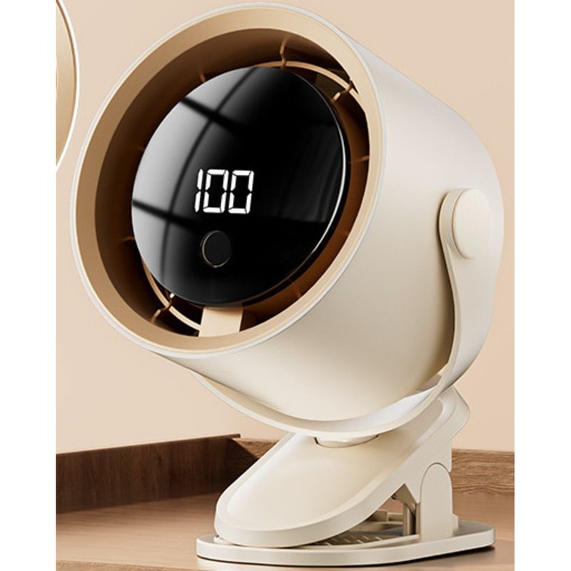 Dormitory Digital Display Clip Student Portable Household Desktop Small Circulation Fan_voghion.com