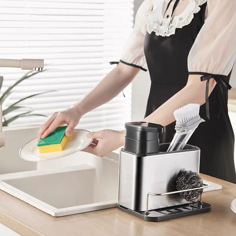 Portaposate in acciaio inossidabile per stoviglie domestiche, scolapiatti, portaoggetti per cucchiai, organizer da cucina_voghion.com