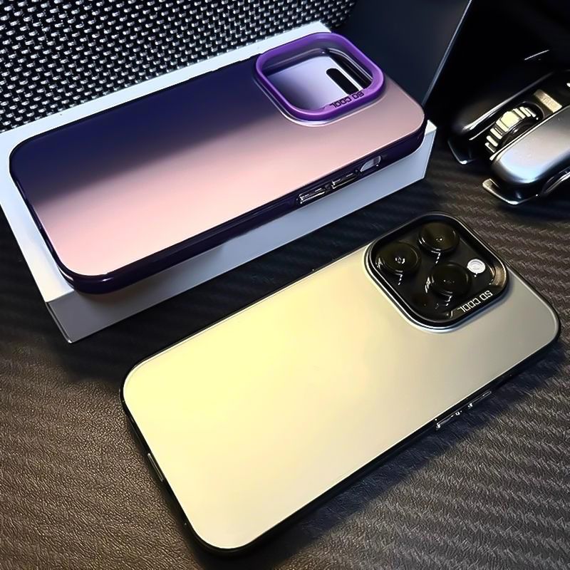 Capa de celular funda para iPhone 15 14 13 12 11 Pro Max 16 Plus XS XR X capa fosca Aurora metálica_voghion.com