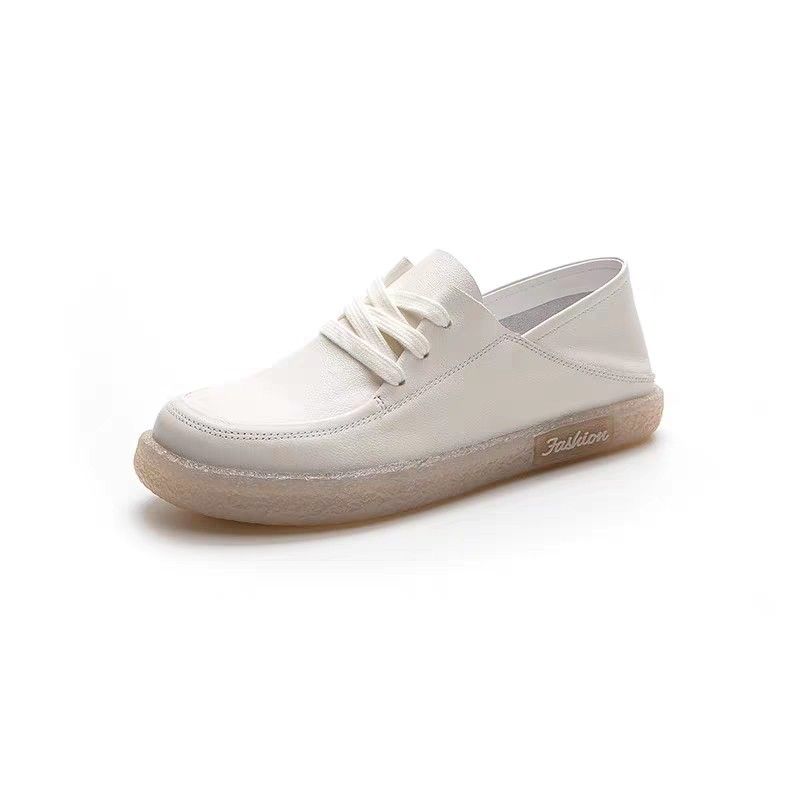 Weiße weiche flache Unterseite, neuer Stil, mollig, breit, bequem, Freizeitschuhe für Schwangere, rutschfest, groß_voghion.com