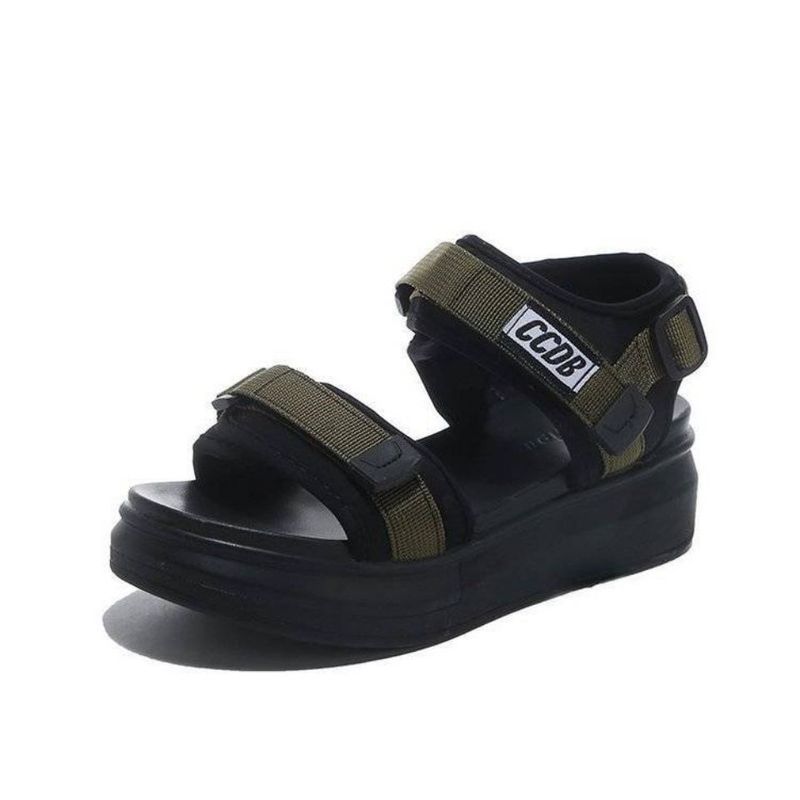 Sports Sandals Women 2024 Summer New Red Pine Cake Thick Platform Flat Pregnant Women Soft Soled Beach Shoes_voghion.com