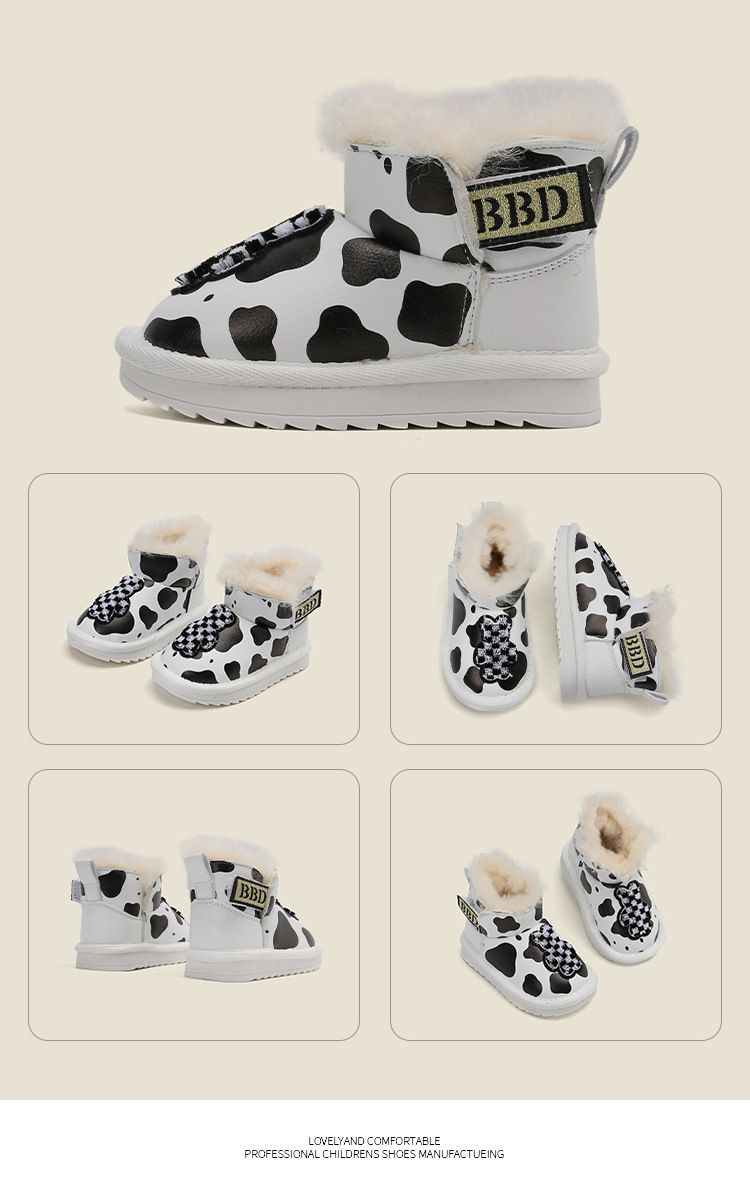 Zapatos para niños pequeños, zapatos de bebé, zapatos cálidos para niñas, botas de nieve informales, además de zapatos de algodón de cachemira para bebé, invierno_voghion.com