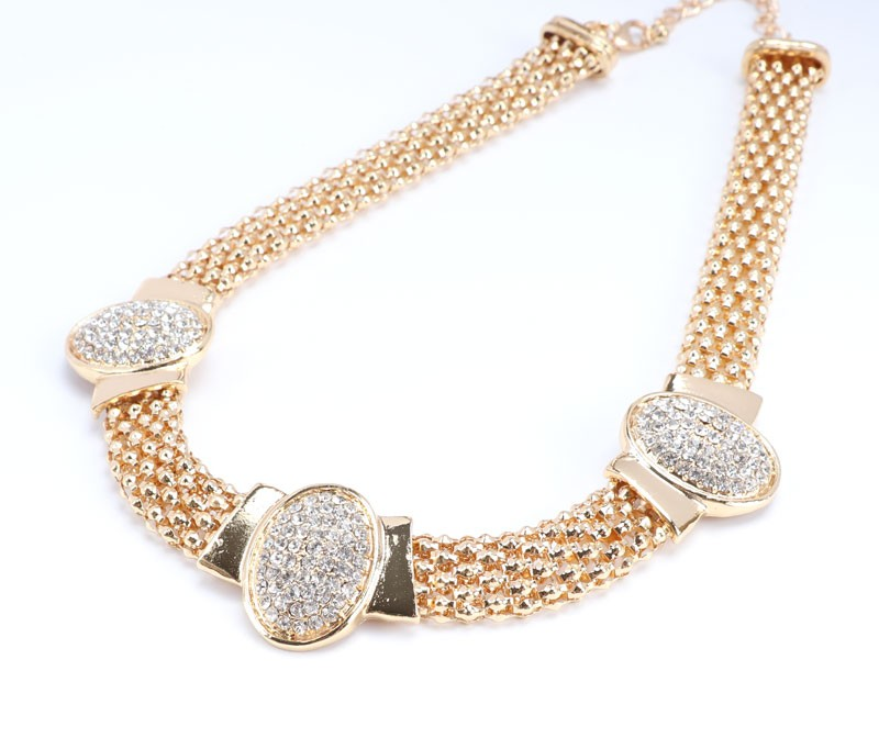 Women Classic Crystal Wedding Party Jewelry Accessories Necklace Earrings Bracelet Ring Prom Jewelry Sets_voghion.com