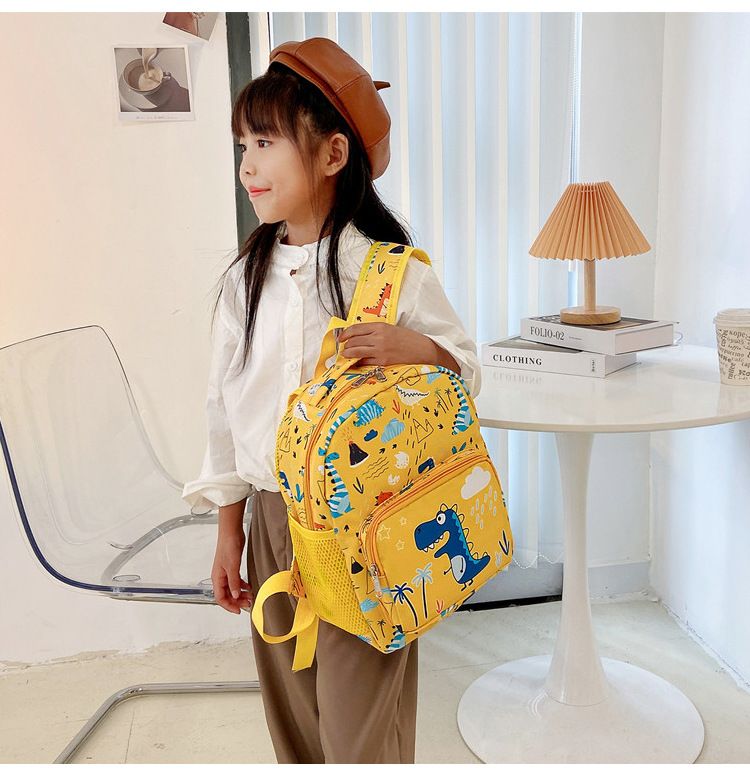 Andralyn Neue Kindertasche mit Cartoon-Print Kinderrucksack Trendy und süßer Dinosaurier-Kindergartenrucksack_voghion.com