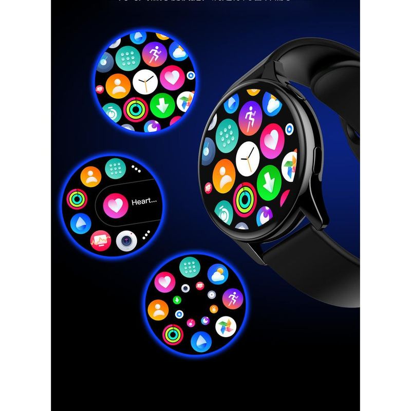 Orologio unisex Running T2pro Smart Round Screen Bluetooth con notifica delle chiamate e record sportivi_voghion.com