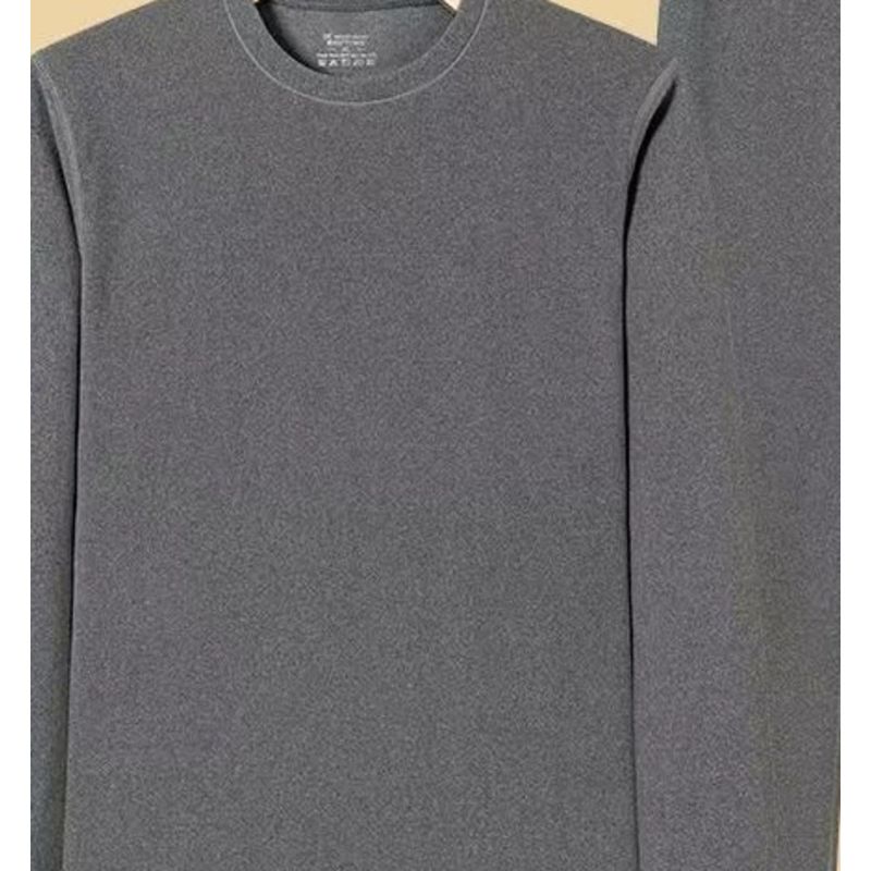 Biancheria intima termica invernale da uomo tedesca, abbinata a una maglietta bifacciale come strato di base in velluto spesso per l'autunno_voghion.com