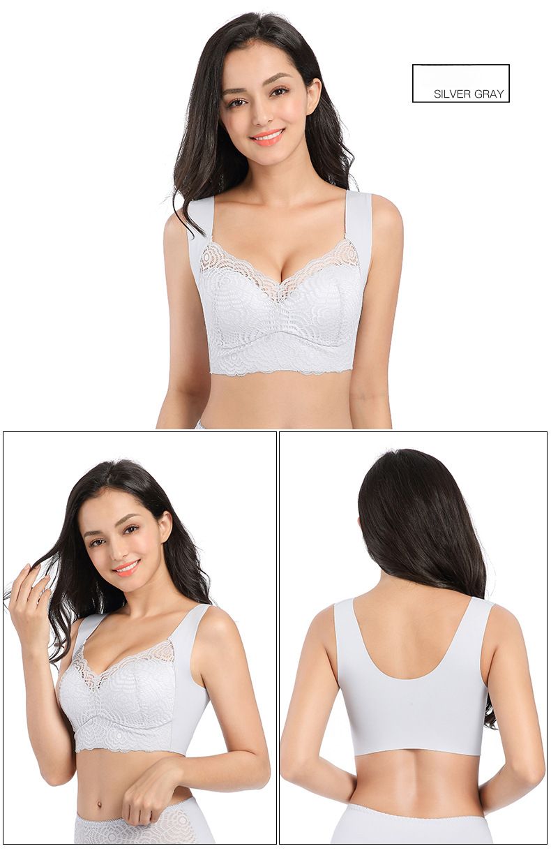 Large Size And Comfortable Choice: Lace Underwire Bra, Vest Style To Assist In Sports And Sleep--52/120D_voghion.com