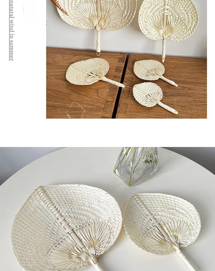 Traditional Summer Handmade Palm Leaf Fan For Kids, Baby, Mosquito Repellent, Cooling, Woven_voghion.com