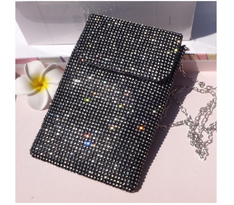 Abendtaschen Diamantbesetzte Handytasche Damen-Umhängetasche Kette Umhängetasche Advanced Sense Vertikale kleine Abendtasche_voghion.com