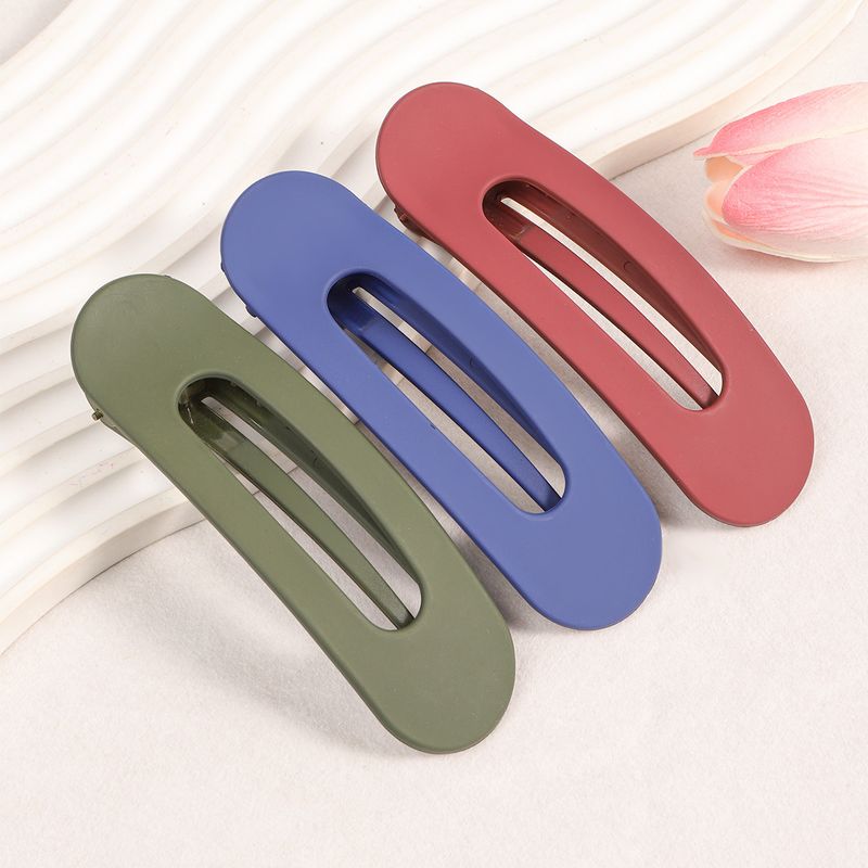 Trendy Macaron Farbe Große Entenschnabel-Clips 3 Stück - Hohle ovale Haarclips vorne und seitlich für Babyhaar_voghion.com