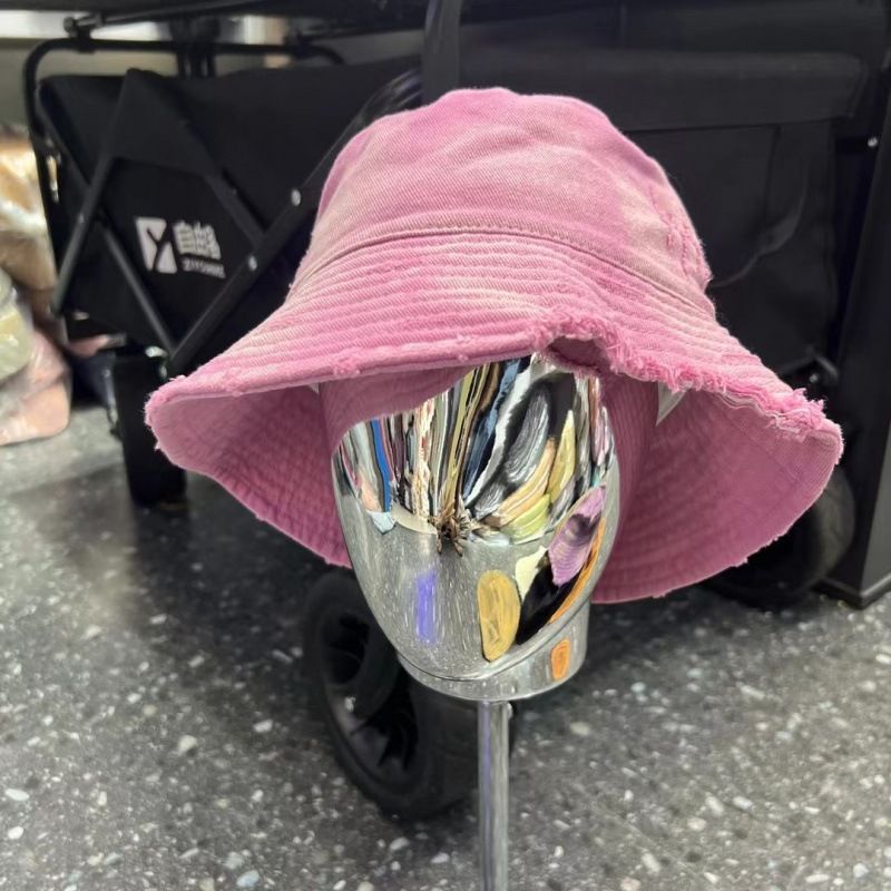 Nicchia di Instagram lavata ad acqua personalizzata pescatrice femmina buco strappato, vecchio bacino versatile, mostra il viso, piccolo secchio_voghion.com