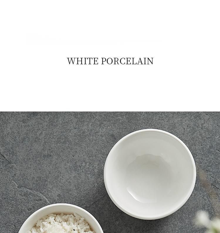 Creative Rice Home Use 2023 New High-end Tableware Ceramic Spoon Single 4.5inch Small Eating Bowl_voghion.com