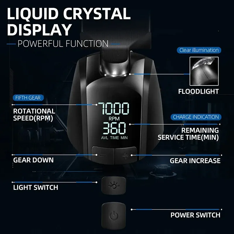 1858 DLC Blade Elektryczna maszynka do strzyżenia włosów Profesjonalna maszynka fryzjerska USB Akumulatorowa maszynka do strzyżenia włosów z oświetleniem_voghion.com