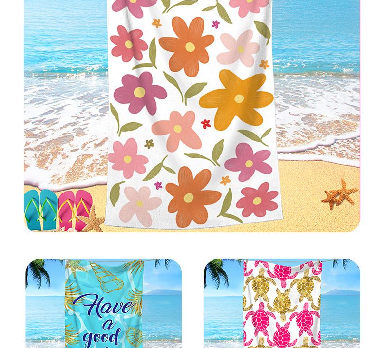 Toallas de baño nuevas de fibra ultrafina, toallas de playa al por mayor, toallas absorbentes de secado rápido, tapetes de playa rectangulares, chales de toalla de baño con impresión digital_voghion.com