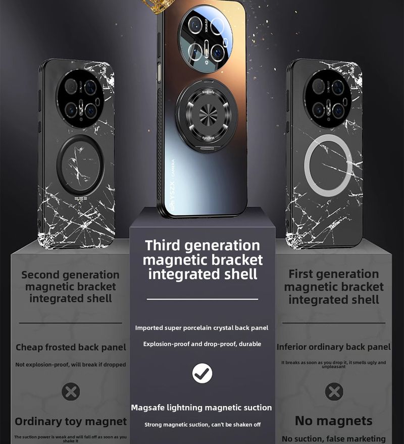 Huawei Mate70Pro+ Mate60RS Magnetic Phone Case With 360 Rotating Stand Anti-Scratch Matte Cover Shockproof_voghion.com