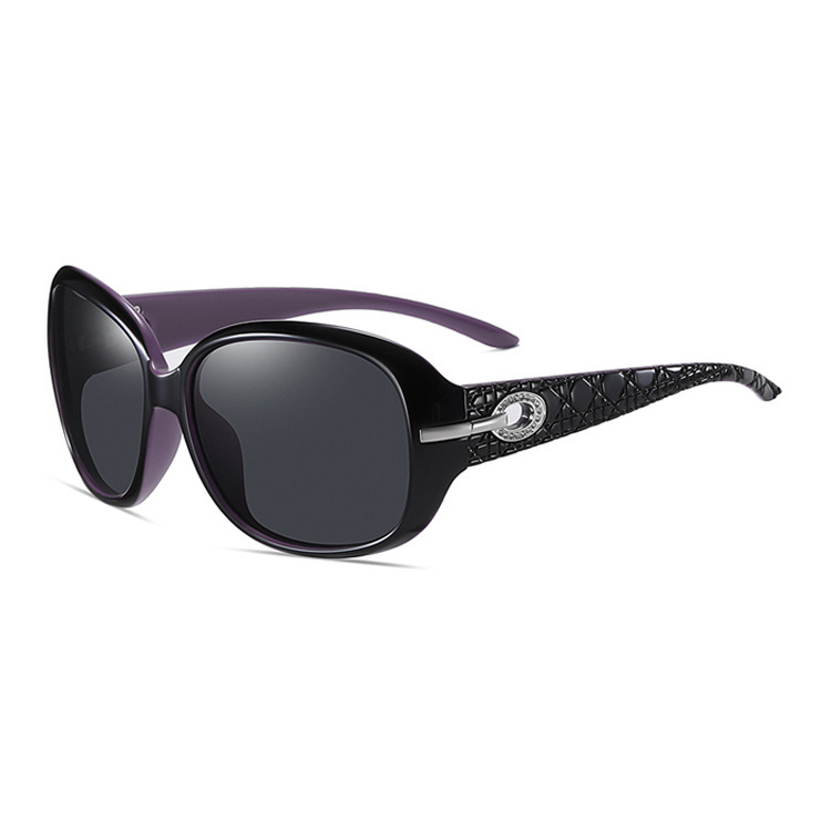 Neue polarisierende Sonnenbrille für Damen, klassische Sonnenbrille mit Diamantrand, Anti-Ultraviolett-Polarisationsbrille_voghion.com