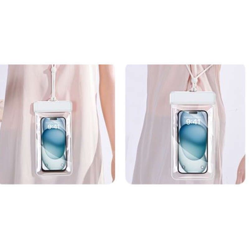 Móvil con pantalla táctil para capturar imágenes de ciclistas nadando, resistente a la lluvia y a la deriva, bolsa sellada para buceo, funda impermeable para teléfono._voghion.com