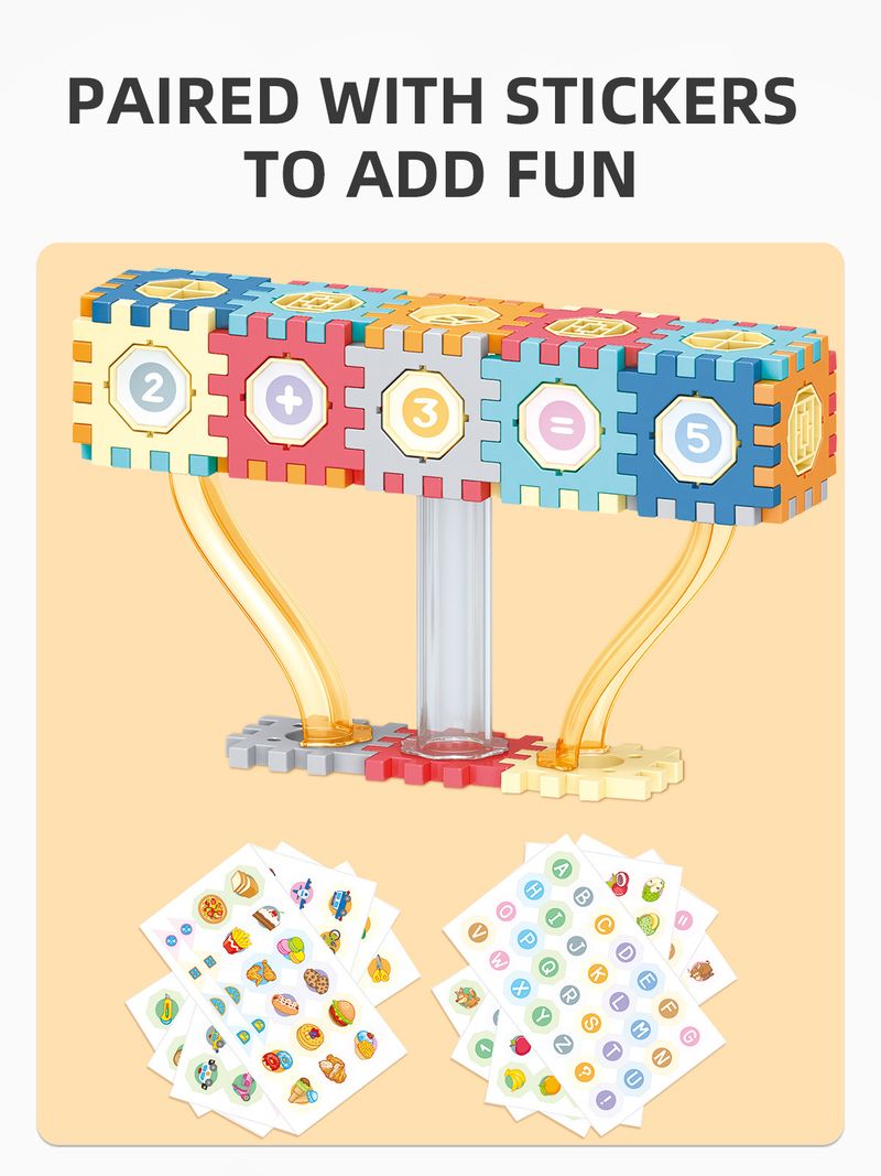 Pista per palline scorrevoli, finestra quadrata, blocco da costruzione, giocattolo educativo per bambini, regalo per l'asilo_voghion.com