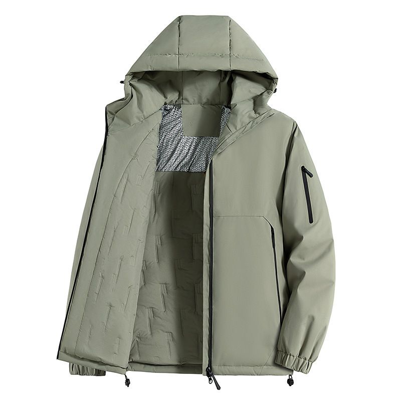 2024 New Winter For Men, Plus Size Loose Casual Cotton Jacket, Trendy Hooded Sports Puffer Jacket With Graphene_voghion.com