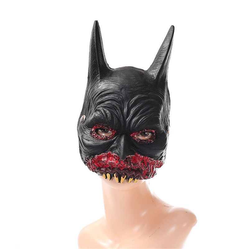 Halloween Easter Horror Trick Haunted House Mask Ghost Head Simulation Red Eye Rotten Mouth Hood Ghost Face_voghion.com