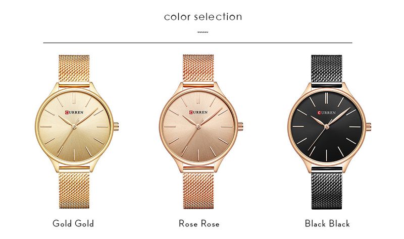 Elegante orologio da donna con bracciale a maglie - Cassa ultra sottile da 8 mm, movimento al quarzo giapponese Miyota, resistente all'acqua fino a 30 m, orologio alla moda_voghion.com