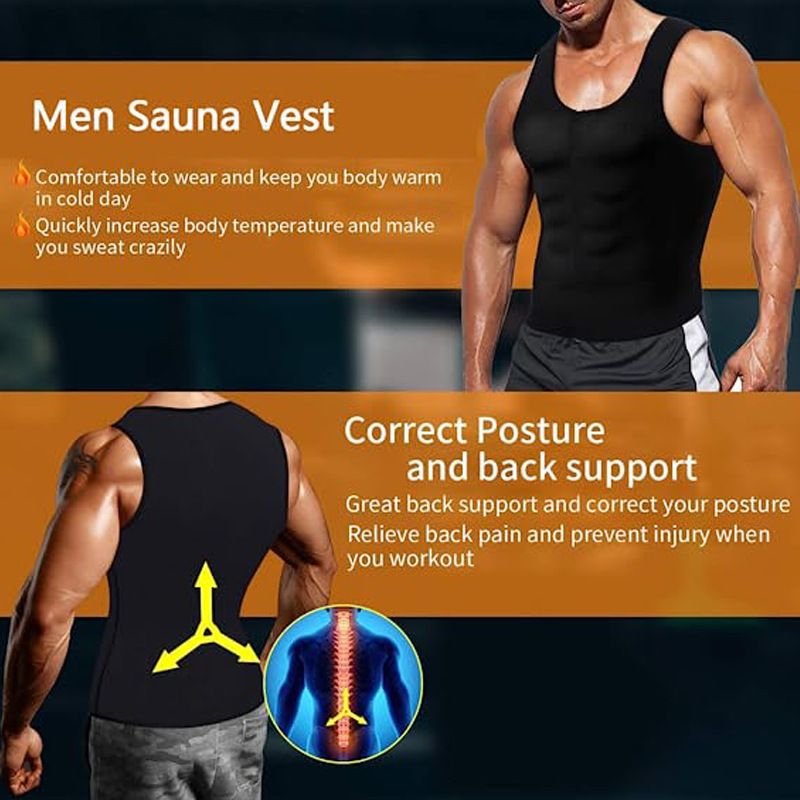 Vêtements de sport grande taille pour hommes, vêtements de mise en forme du corps, gilet de sudation abdominale, gilet de sport, combinaison de sauna, corset_voghion.com